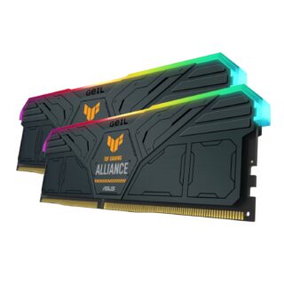 Geil Gemini TUF RGB 32GB KIT(2X16GB) 6000MHz DDR5 Desktop Gaming Memory – Grey