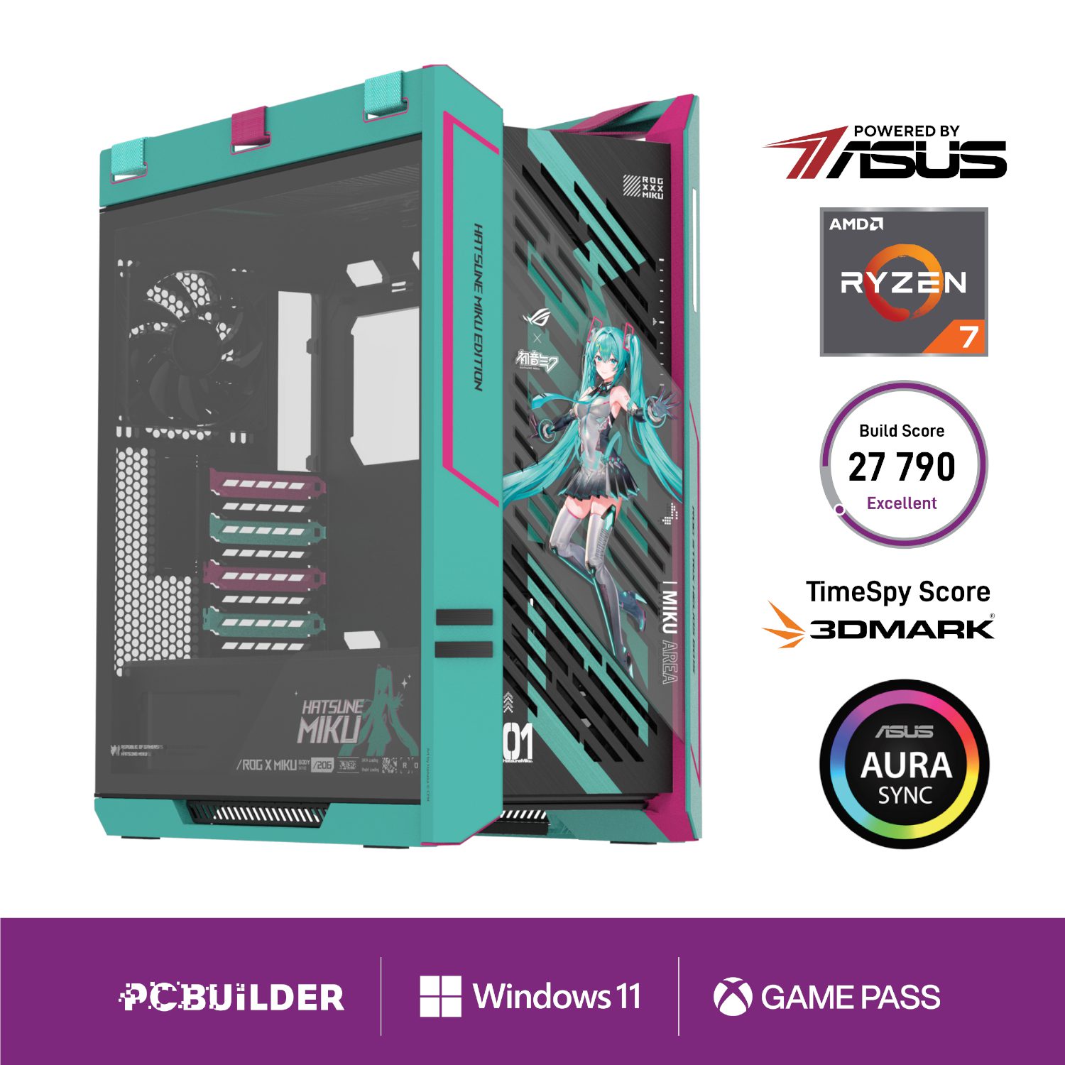 Ryzen 7 9800X3D ASUS X MIKU Gaming PC - Image 2