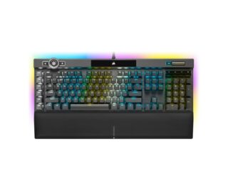 Corsair K100 RGB, Wired, USB, Mechanical, QWERTZ, RGB LED, Black