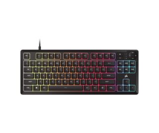 CORSAIR K55 CORE TKL RGB Wired Gaming Membrane Keyboard with 8-Zone RGB Backlighting – Black
