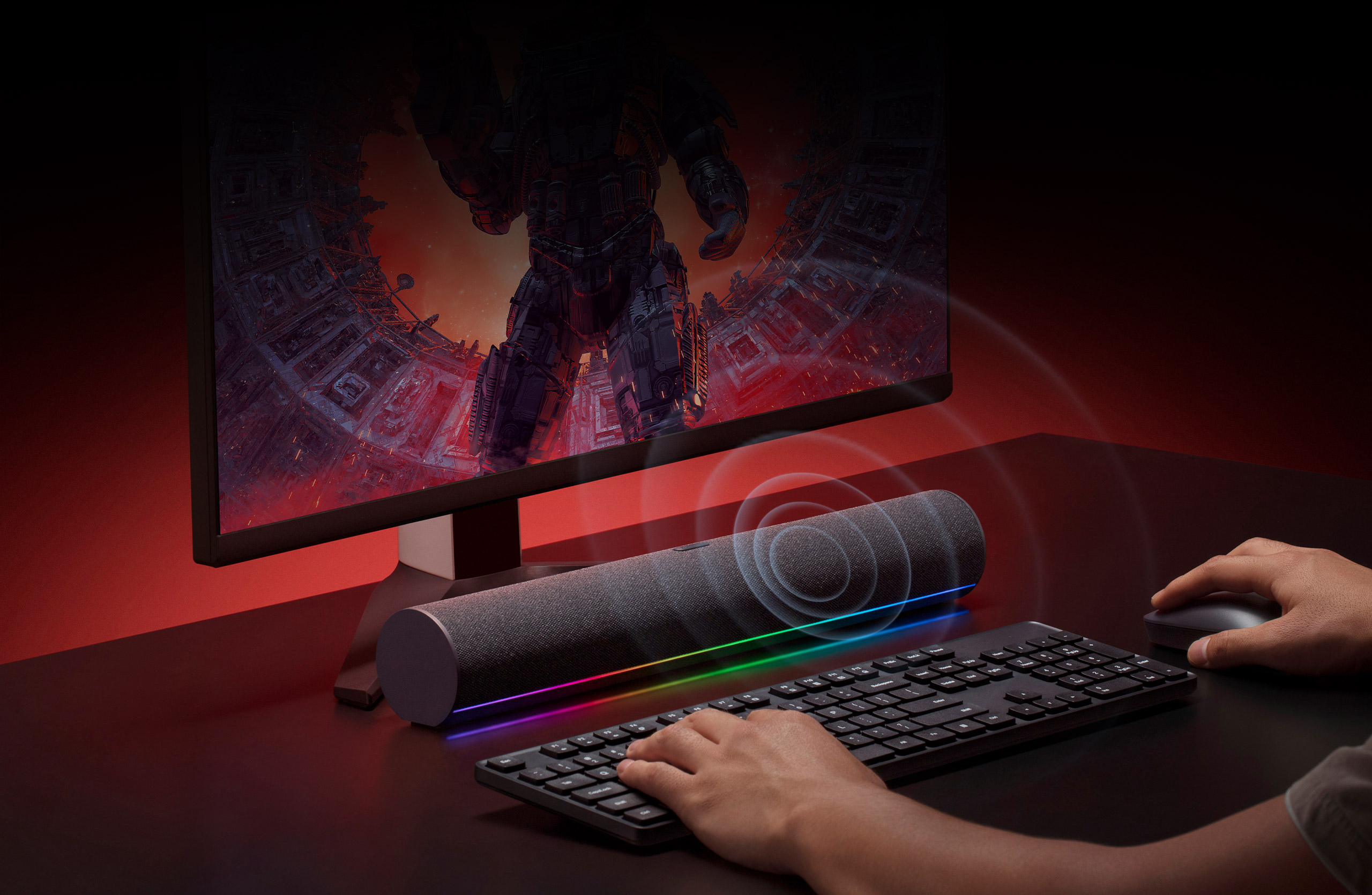 Xiaomi Desktop Speaker (USB & Bluetooth 5.3, RGB, 4-Unit Stereo Sound, Built-in Mic) - Image 2