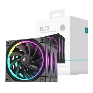 DeepCool FL12 3-in-1 ARGB 120mm PWM 3 Fan Pack – Black