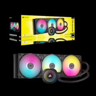 Corsair iCUE LINK TITAN 420 RX RGB, All-in-one liquid cooler, 14 cm, 300 RPM, 1700 RPM, Black